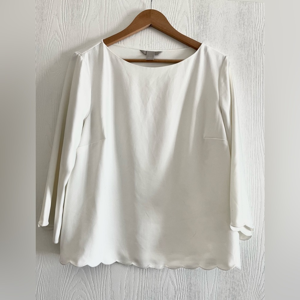 H&M off-white/cream blouse